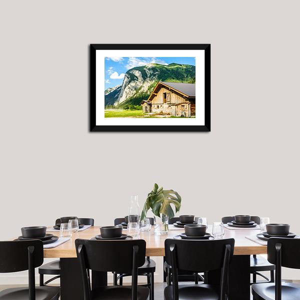 Small Valley Engalm Canvas Wall Art-1 Piece-Framed Print-20" x 16"-Tiaracle