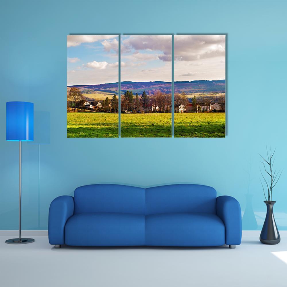 Small Village Near Balloch Canvas Wall Art-3 Horizontal-Gallery Wrap-37" x 24"-Tiaracle