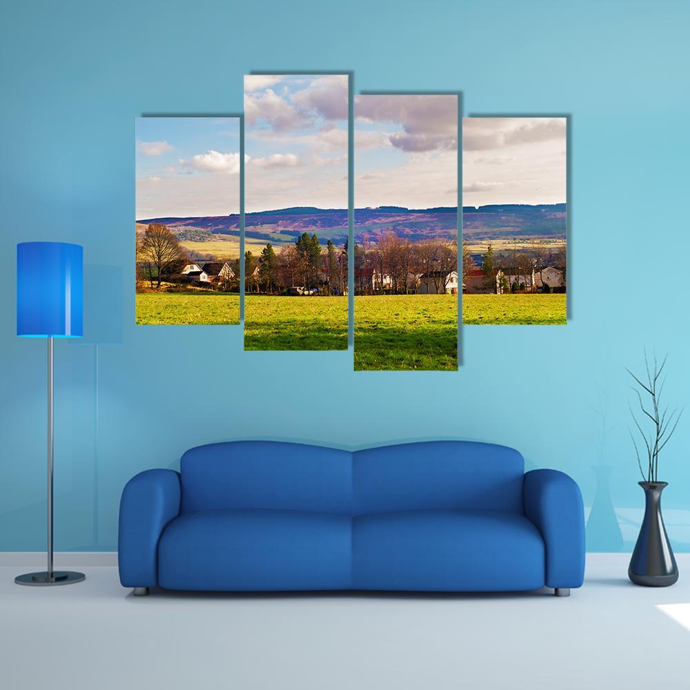 Small Village Near Balloch Canvas Wall Art-4 Pop-Gallery Wrap-50" x 32"-Tiaracle