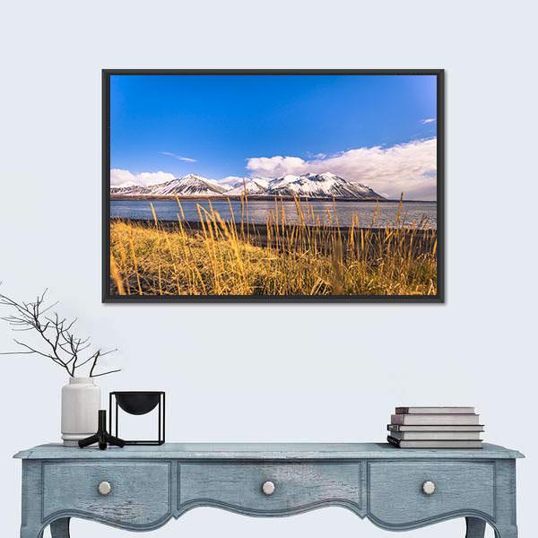 Snaefellsjoekull National Park Canvas Wall Art-1 Piece-Floating Frame-24" x 16"-Tiaracle