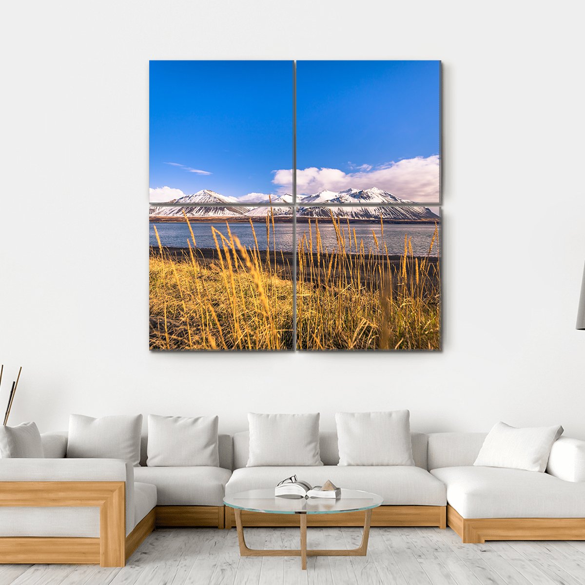 Snaefellsjoekull National Park Canvas Wall Art-4 Square-Gallery Wrap-17" x 17"-Tiaracle