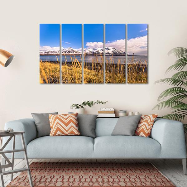 Snaefellsjoekull National Park Canvas Wall Art-5 Horizontal-Gallery Wrap-22" x 12"-Tiaracle