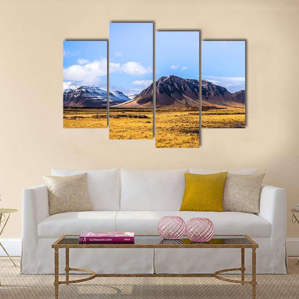 Snaefellsjoekull National Park In Iceland Canvas Wall Art-4 Pop-Gallery Wrap-50" x 32"-Tiaracle