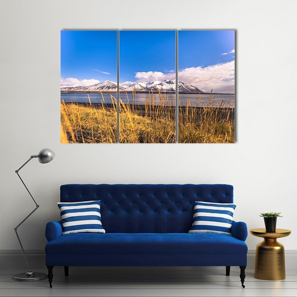 Snaefellsjoekull National Park Canvas Wall Art-3 Horizontal-Gallery Wrap-37" x 24"-Tiaracle