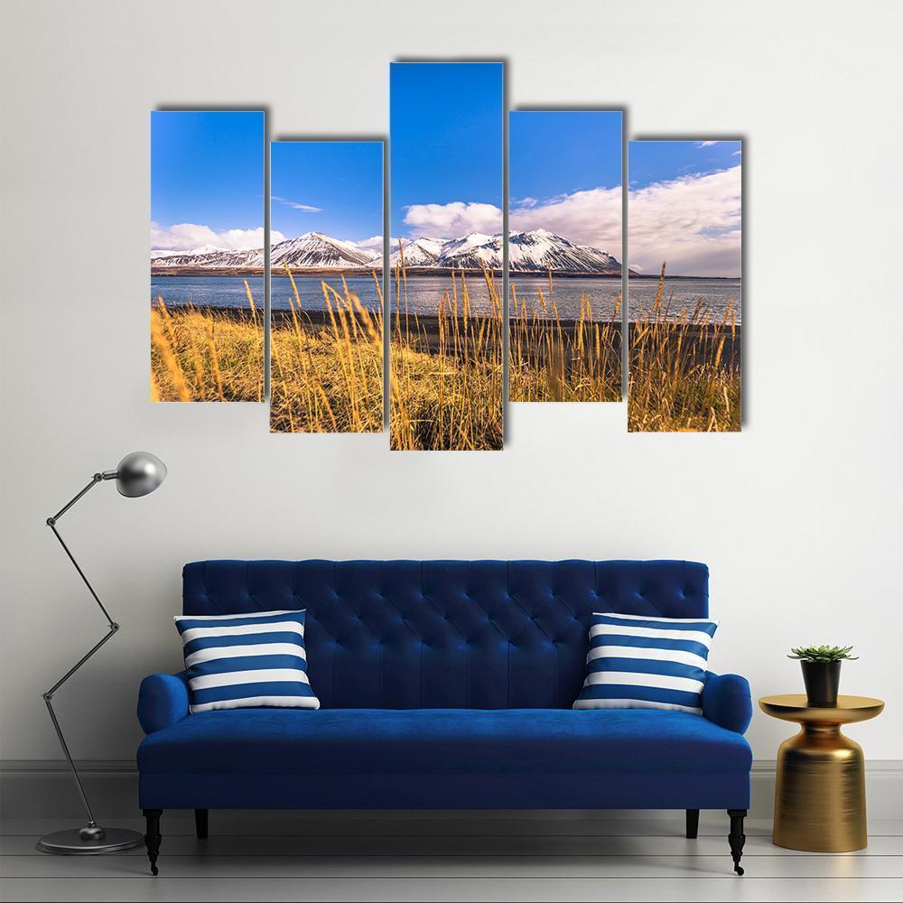 Snaefellsjoekull National Park Canvas Wall Art-5 Pop-Gallery Wrap-47" x 32"-Tiaracle