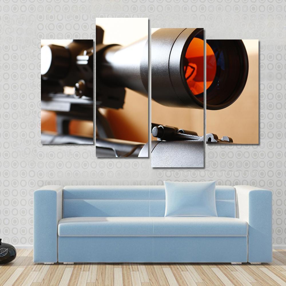 Sniper Rifle Scope Canvas Wall Art-1 Piece-Gallery Wrap-48" x 32"-Tiaracle