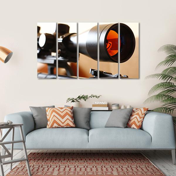 Sniper Rifle Scope Canvas Wall Art-5 Horizontal-Gallery Wrap-22" x 12"-Tiaracle