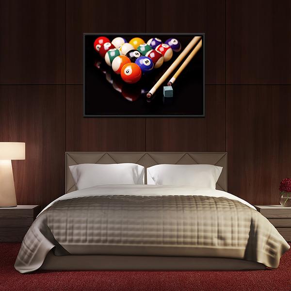 Snooker Equipment Canvas Wall Art-3 Horizontal-Gallery Wrap-25&quot; x 16&quot;-Tiaracle