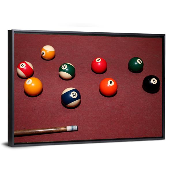 Snooker Pool Canvas Wall Art-5 Horizontal-Gallery Wrap-22&quot; x 12&quot;-Tiaracle
