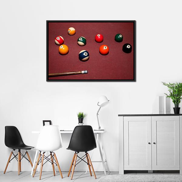 Snooker Pool Canvas Wall Art-3 Horizontal-Gallery Wrap-25&quot; x 16&quot;-Tiaracle