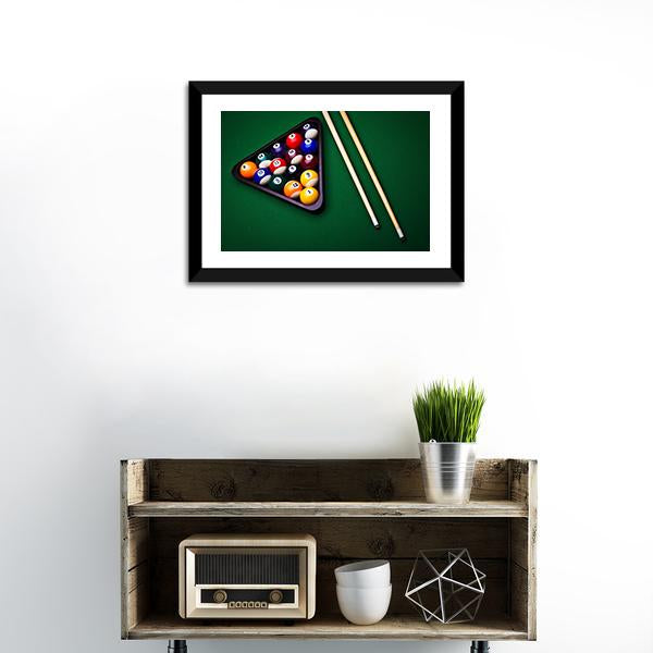 Snooker Table Canvas Wall Art-1 Piece-Framed Print-20&quot; x 16&quot;-Tiaracle