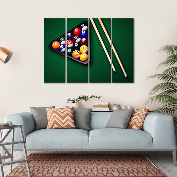 Snooker Table Canvas Wall Art-4 Horizontal-Gallery Wrap-34" x 24"-Tiaracle