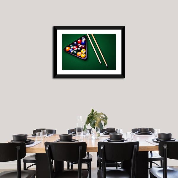 Snooker Table Canvas Wall Art-1 Piece-Framed Print-20&quot; x 16&quot;-Tiaracle