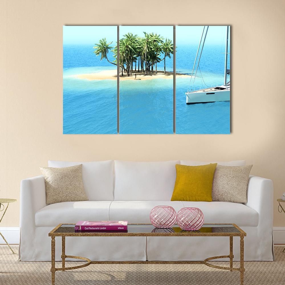 Snorkeling In Shallow Tropical Water Canvas Wall Art-3 Horizontal-Gallery Wrap-37" x 24"-Tiaracle
