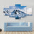 Snow Capped Mountains Against The Blue Sky Canvas Wall Art-5 Star-Gallery Wrap-62" x 32"-Tiaracle