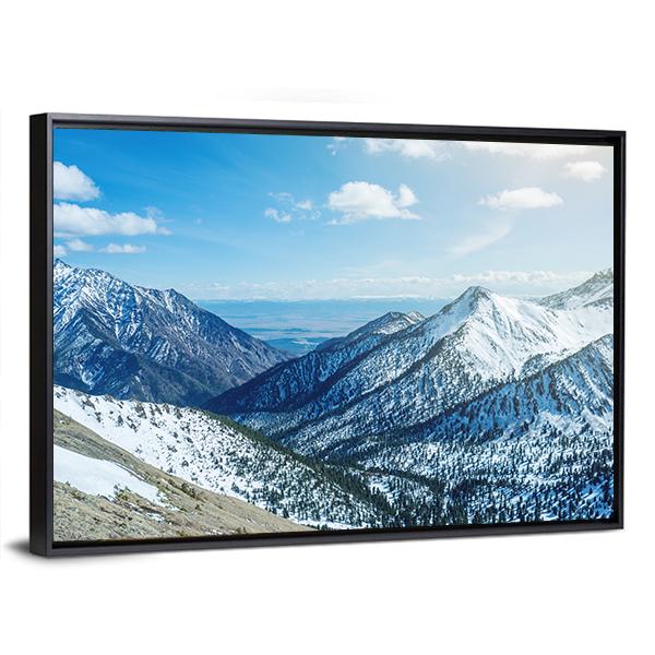 Snow Capped Peaks Of Rocky Mountains Canvas Wall Art-3 Horizontal-Gallery Wrap-25" x 16"-Tiaracle