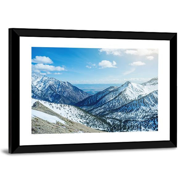 Snow Capped Peaks Of Rocky Mountains Canvas Wall Art-3 Horizontal-Gallery Wrap-25" x 16"-Tiaracle