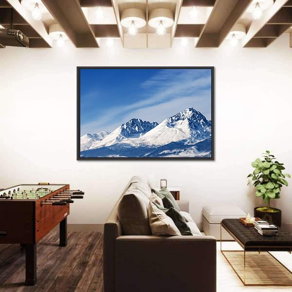 Snow Capped Summit Of Tatry Canvas Wall Art-3 Horizontal-Gallery Wrap-25" x 16"-Tiaracle