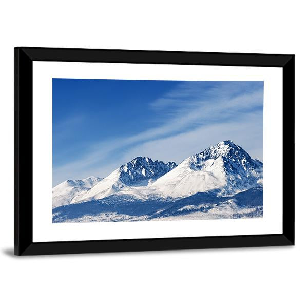 Snow Capped Summit Of Tatry Canvas Wall Art-3 Horizontal-Gallery Wrap-25" x 16"-Tiaracle