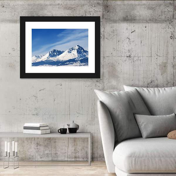 Snow Capped Summit Of Tatry Canvas Wall Art-3 Horizontal-Gallery Wrap-25" x 16"-Tiaracle