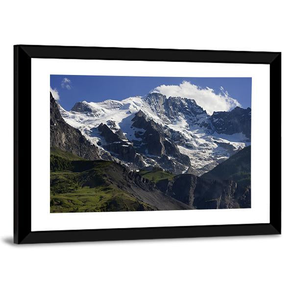 Snow Cover On The Mountain Landscape France Canvas Wall Art-3 Horizontal-Gallery Wrap-25" x 16"-Tiaracle