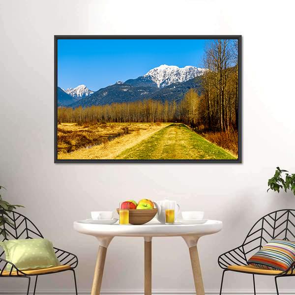 Snow Covered Golden Ears Mountain Canvas Wall Art-3 Horizontal-Gallery Wrap-25" x 16"-Tiaracle