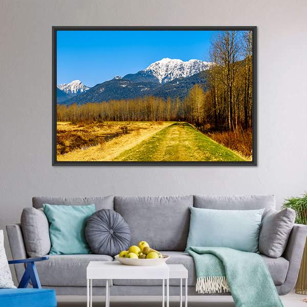 Snow Covered Golden Ears Mountain Canvas Wall Art-3 Horizontal-Gallery Wrap-25" x 16"-Tiaracle