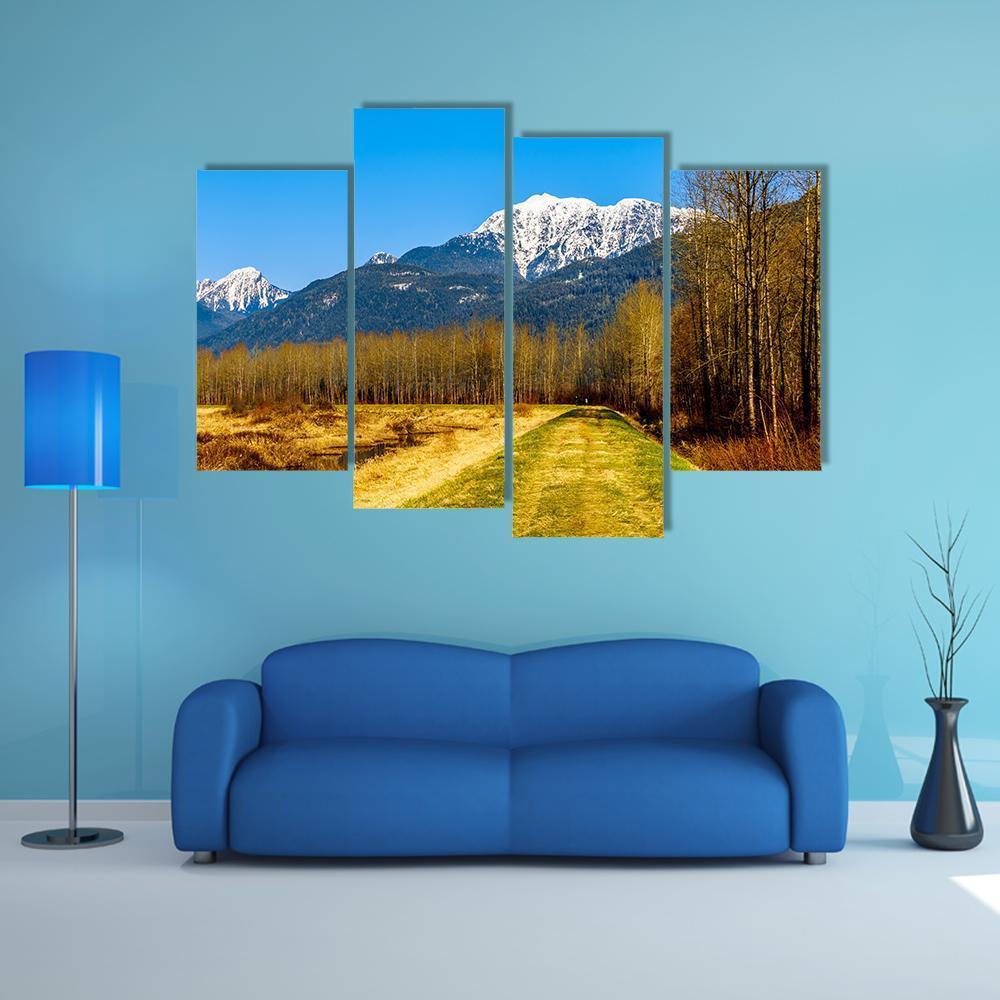 Snow Covered Golden Ears Mountain Canvas Wall Art-4 Pop-Gallery Wrap-50" x 32"-Tiaracle