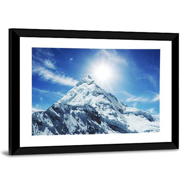 Snow Covered High Mountain In Cordilleras Canvas Wall Art-3 Horizontal-Gallery Wrap-25" x 16"-Tiaracle