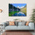 Snow Covered Mountains Reflecting In The Lake Canvas Wall Art-4 Horizontal-Gallery Wrap-34" x 24"-Tiaracle