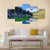 Snow Covered Mountains Reflecting In The Lake Canvas Wall Art-5 Star-Gallery Wrap-62" x 32"-Tiaracle