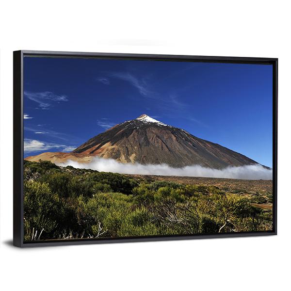 Snow-Covered Peak Of Teide Canvas Wall Art-3 Horizontal-Gallery Wrap-25" x 16"-Tiaracle