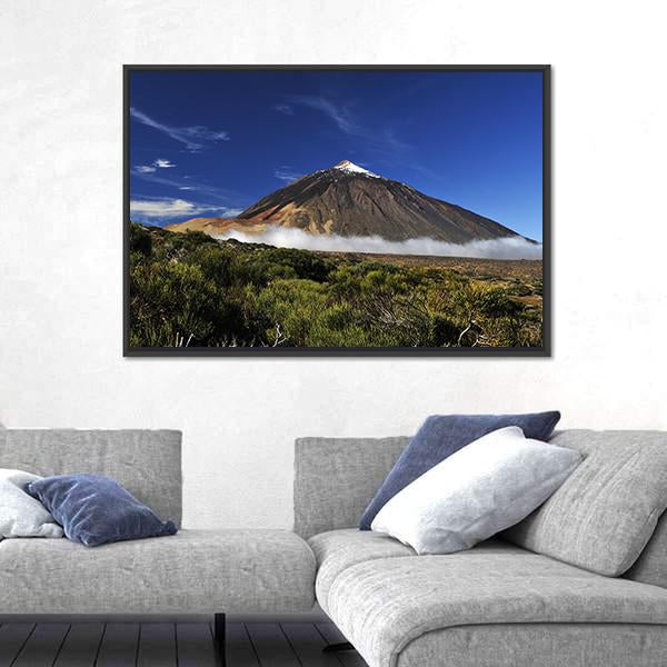 Snow-Covered Peak Of Teide Canvas Wall Art-3 Horizontal-Gallery Wrap-25" x 16"-Tiaracle
