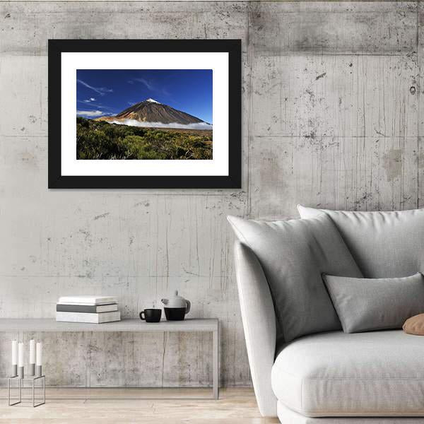 Snow-Covered Peak Of Teide Canvas Wall Art-3 Horizontal-Gallery Wrap-25" x 16"-Tiaracle