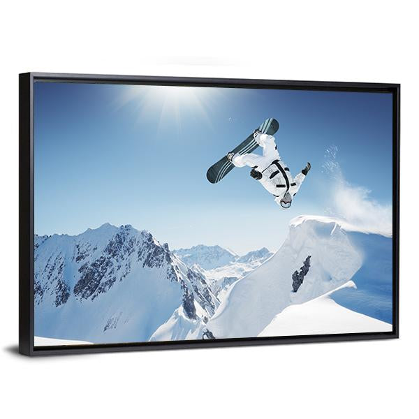 Snowboard Jump Canvas Wall Art-3 Horizontal-Gallery Wrap-25&quot; x 16&quot;-Tiaracle