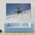 Snowboard Woman Racing Downhill Slope Canvas Wall Art-3 Horizontal-Gallery Wrap-37" x 24"-Tiaracle