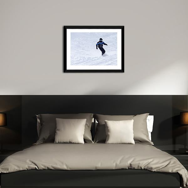 Snowboarder In Motion Canvas Wall Art-3 Horizontal-Gallery Wrap-25&quot; x 16&quot;-Tiaracle