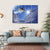 Snowboarder Jumping Against Blue Sky Canvas Wall Art-4 Horizontal-Gallery Wrap-34" x 24"-Tiaracle