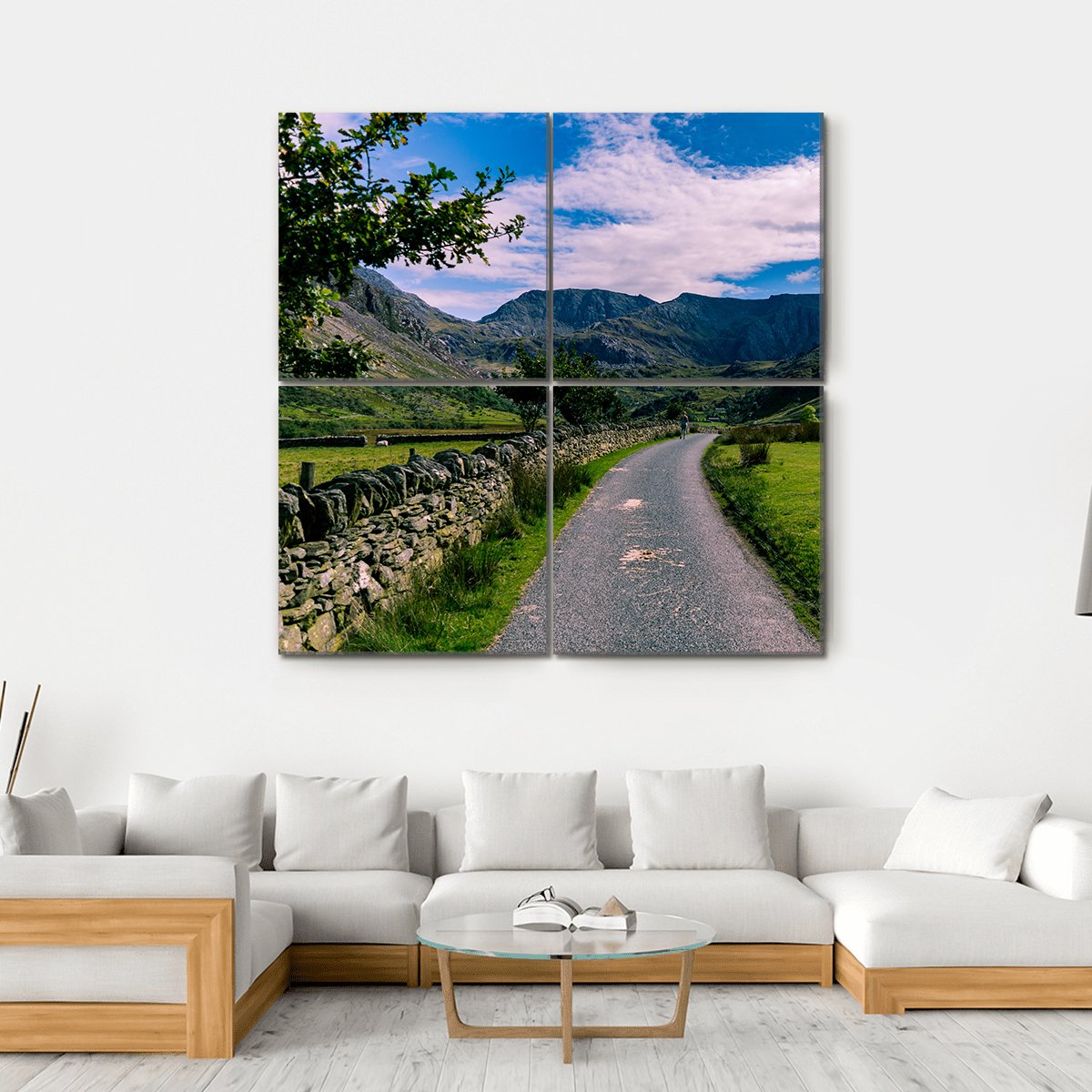 Snowdonia National Park Canvas Wall Art-4 Square-Gallery Wrap-17" x 17"-Tiaracle