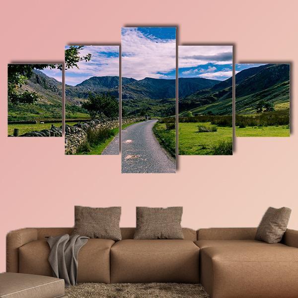 Snowdonia National Park Canvas Wall Art-5 Star-Gallery Wrap-62" x 32"-Tiaracle
