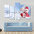 Snowman With A Blank Placard In His Hand Canvas Wall Art-1 Piece-Gallery Wrap-48" x 32"-Tiaracle