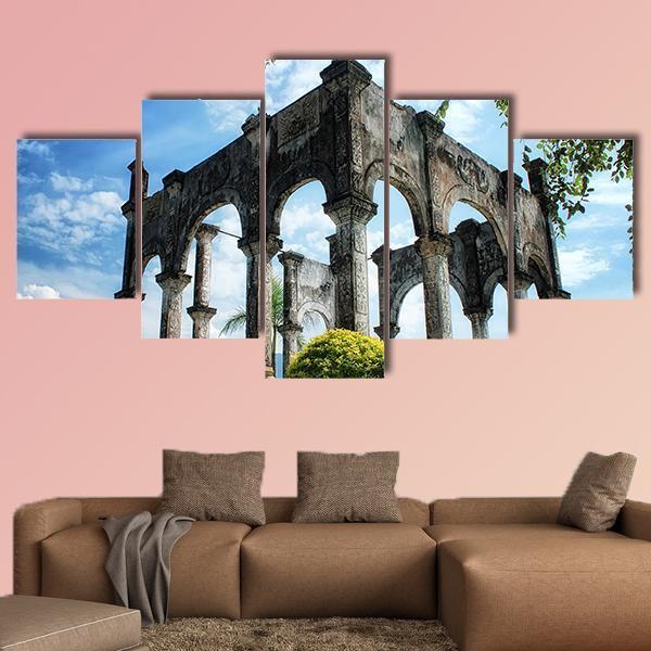 Soekasada Architecture In Indonesia Canvas Wall Art-5 Star-Gallery Wrap-62" x 32"-Tiaracle