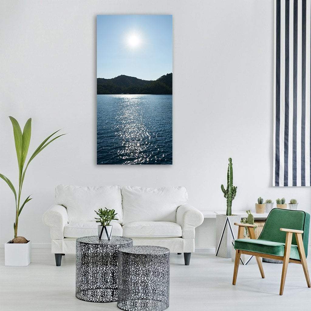 Solar Reflection In Summer Vertical Canvas Wall Art-1 Vertical-Gallery Wrap-12" x 24"-Tiaracle