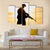 Soldier Silhouette With Machine Gun Canvas Wall Art-1 Piece-Gallery Wrap-48" x 32"-Tiaracle