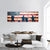 Soldiers In Assault On Grunge USA Flag Panoramic Canvas Wall Art-1 Piece-36" x 12"-Tiaracle