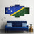 Solomon Islands Flag Canvas Wall Art-1 Piece-Gallery Wrap-48" x 32"-Tiaracle