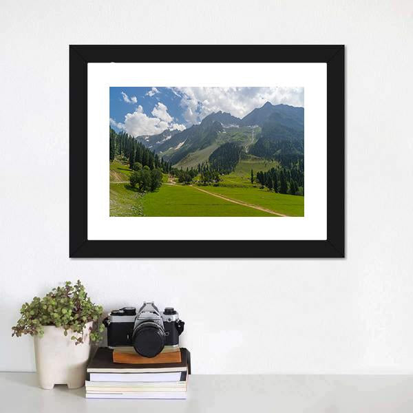 Sonamarg Jammu Kashmir Canvas Wall Art-1 Piece-Framed Print-20" x 16"-Tiaracle