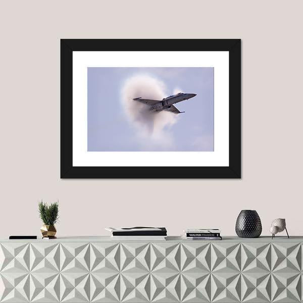 Sonic Pressure Waves From An Aircraft Canvas Wall Art-1 Piece-Framed Print-20" x 16"-Tiaracle