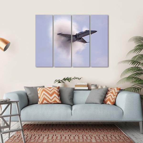 Sonic Pressure Waves From An Aircraft Canvas Wall Art-4 Horizontal-Gallery Wrap-34" x 24"-Tiaracle