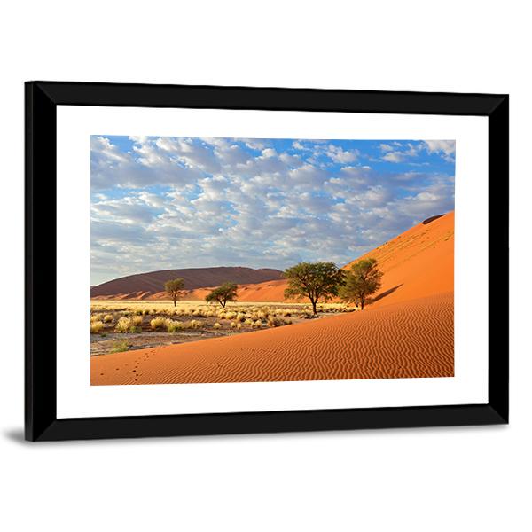 Sossusvlei Landscape In The Namibia Desert Canvas Wall Art-3 Horizontal-Gallery Wrap-25&quot; x 16&quot;-Tiaracle